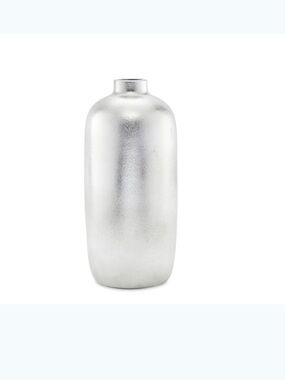Silver Decorative Vase - Modern Metallic Home Accent